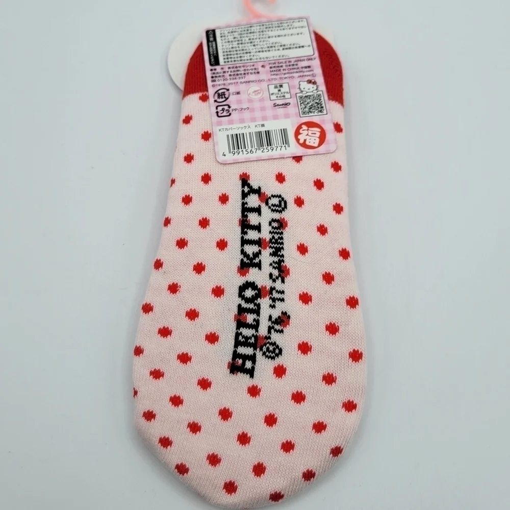 Sanrio Hello Kitty red polka dot no show Socks
